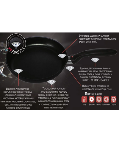 Сковорода Swiss Diamond SD6432C 32 см, изображение 3
