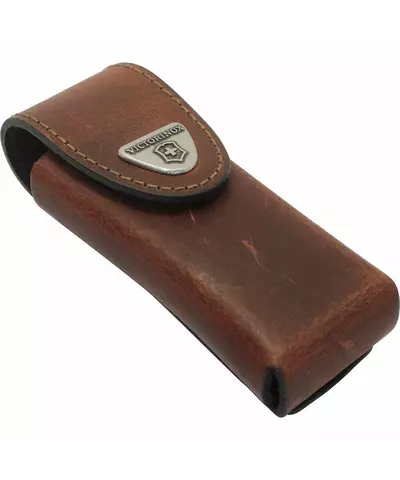 Чехол на ремень VICTORINOX 4.0822.L для мультитулов SwissTool Spirit, кожаный, коричневый, изображение 4
