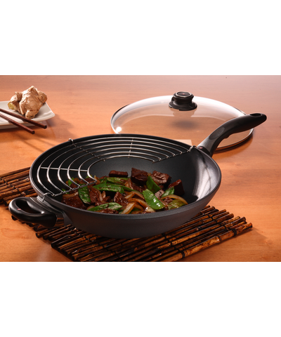 Сковорода Вок с крышкой и решеткой Swiss Diamond Swiss Titan ST61132c 32 см, изображение 4