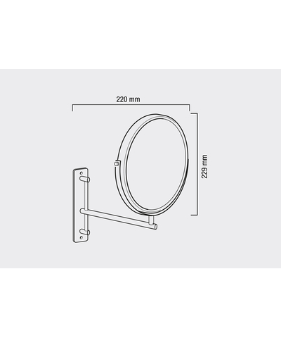 Зеркало настенное Valera Hospitality Optima Bar (207.00), изображение 2