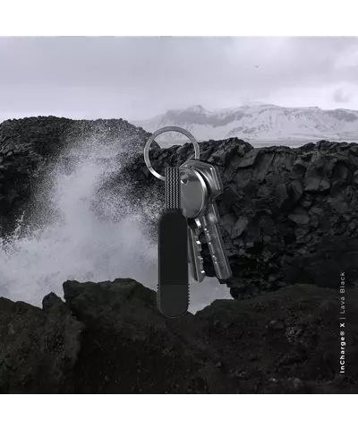 Зарядный кабель-брелок 6-в-1 Rolling Square inCharge X - 14.5 cm, up to 100W, Lava Black, изображение 3