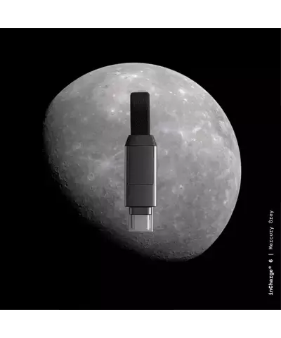 Зарядный кабель-брелок 6-в-1 Rolling Square inCharge 6 - 14 cm, Mercury Grey, изображение 2