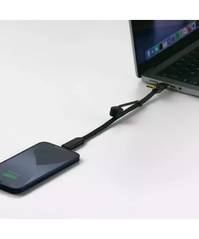 Зарядный кабель 6-в-1 Rolling Square inCharge XL - 30 cm, up to 100W, Urban Black, изображение 3