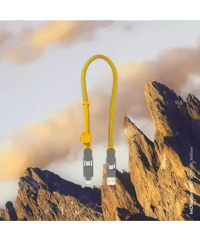 Зарядный кабель 6-в-1 Rolling Square inCharge XL - 30 cm, up to 100W, Summit Yellow, изображение 2