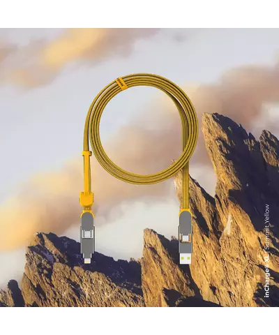 Зарядный кабель 6-в-1 Rolling Square inCharge XL - 2 m, up to 100W, Summit Yellow, изображение 2