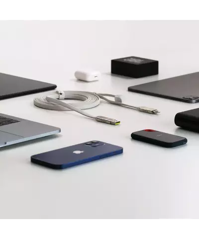 Зарядный кабель 6-в-1 Rolling Square inCharge XL - 3 m, up to 100W, Glacier White, изображение 10