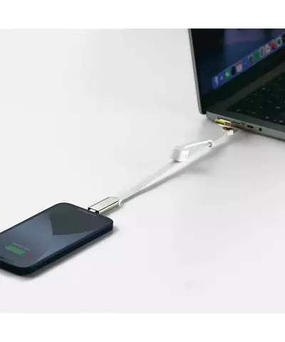 Зарядный кабель 6-в-1 Rolling Square inCharge XL - 30 cm, up to 100W, Glacier White, изображение 4