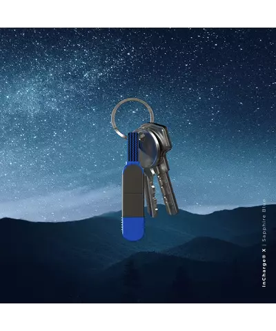 Зарядный кабель-брелок 6-в-1 Rolling Square inCharge X - 14.5 cm, up to 100W, Sapphire Blue, изображение 2