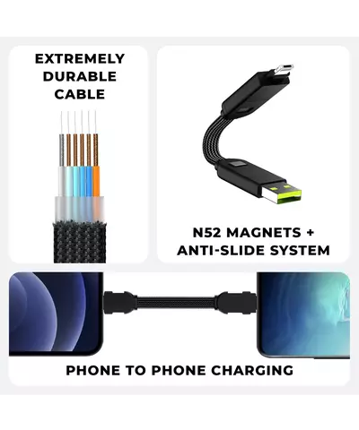 Зарядный кабель-брелок 6-в-1 Rolling Square inCharge X - 14.5 cm, up to 100W, Sapphire Blue, изображение 10