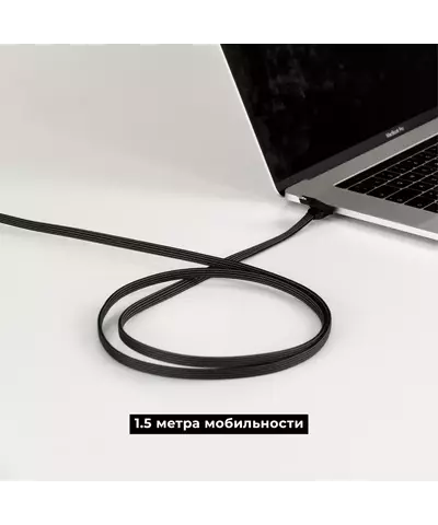 Зарядный кабель 6-в-1 Rolling Square inCharge X Max - 1.5 m, up to 100W, Lava Black, изображение 3