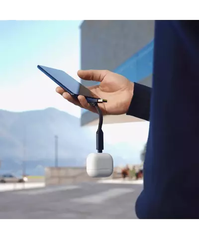 Зарядный кабель-брелок 6-в-1 Rolling Square inCharge X - 14.5 cm, up to 100W, Sapphire Blue, изображение 4