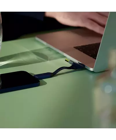 Зарядный кабель-брелок 6-в-1 Rolling Square inCharge X - 14.5 cm, up to 100W, Sapphire Blue, изображение 3