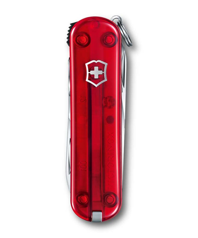 Нож-брелок VICTORINOX NailClip 580, 65 мм, 8 функций, полупрозрачный красный, изображение 2