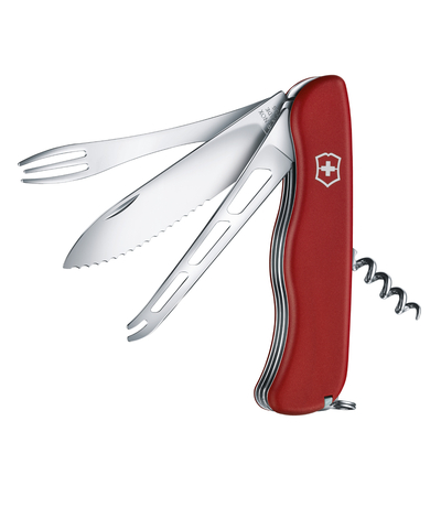 Нож перочинный VICTORINOX Cheese Master, 111 мм, 8 функций, с фиксатором лезвия, красный, изображение 2