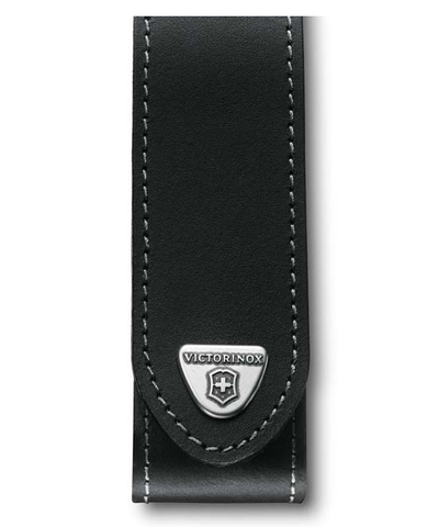 Чехол на ремень VICTORINOX для ножей RangerGrip 130 мм, на липучке, кожаный, 35x40x140 мм, чёрный