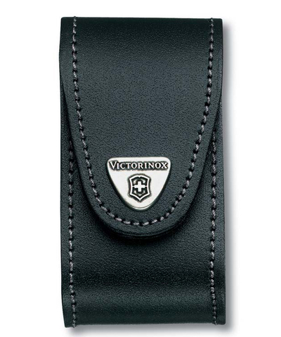Чехол на ремень VICTORINOX для ножей 91 мм толщиной 5-8 уровней, кожаный, чёрный