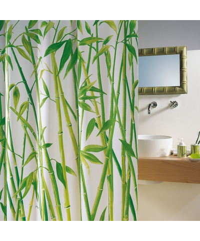 Штора Spirella для ванной Bambus зелёный, 240 x 180 см