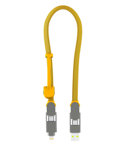 Зарядный кабель 6-в-1 Rolling Square inCharge XL - 30 cm, up to 100W, Summit Yellow