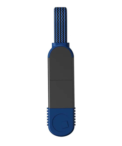 Зарядный кабель-брелок 6-в-1 Rolling Square inCharge X - 14.5 cm, up to 100W, Sapphire Blue