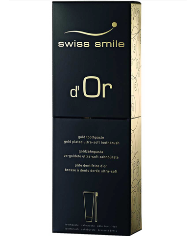 Набор D’OR Swiss Smail из гелеобразной зубной пасты и позолоченной зубной щетки, изображение 2