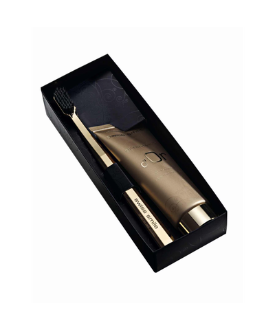 Набор D’OR Swiss Smail из гелеобразной зубной пасты и позолоченной зубной щетки, изображение 3