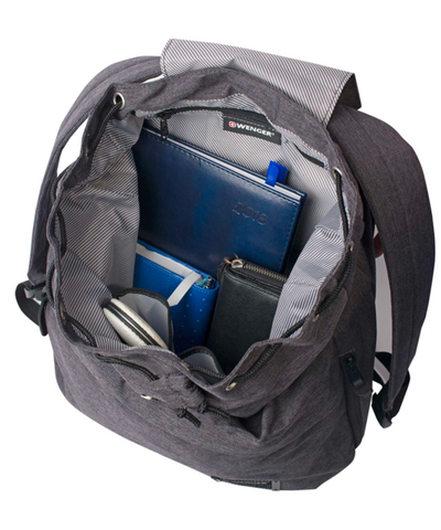 5332424403 Рюкзак WENGER 13'', cерый, ткань Grey Heather/ полиэстер 600D PU , 33х13х39 см, 16 л, изображение 7