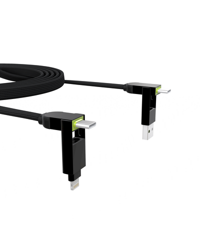 Зарядный кабель 6-в-1 Rolling Square inCharge XL - 2 m, up to 100W, Urban Black, изображение 2