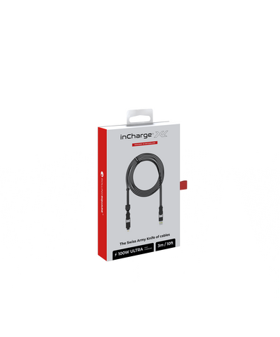 Зарядный кабель 6-в-1 Rolling Square inCharge XL - 3 m, up to 100W, Urban Black, изображение 11