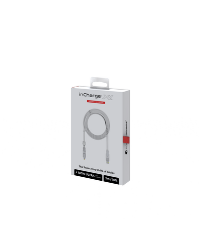 Зарядный кабель 6-в-1 Rolling Square inCharge XL - 3 m, up to 100W, Glacier White, изображение 11