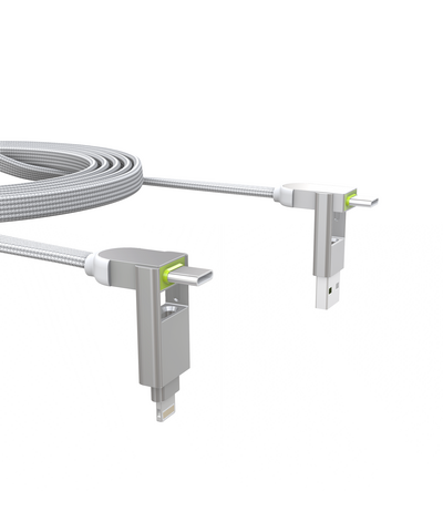 Зарядный кабель 6-в-1 Rolling Square inCharge XL - 2 m, up to 100W, Glacier White, изображение 6