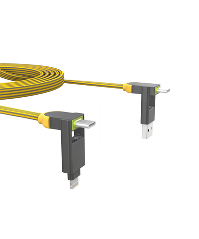 Зарядный кабель 6-в-1 Rolling Square inCharge XL - 3 m, up to 100W, Summit Yellow, изображение 2