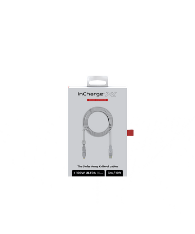 Зарядный кабель 6-в-1 Rolling Square inCharge XL - 3 m, up to 100W, Glacier White, изображение 12