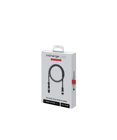 Зарядный кабель 6-в-1 Rolling Square inCharge XL - 2 m, up to 100W, Urban Black, изображение 11