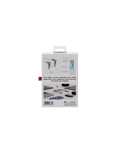 Зарядный кабель 6-в-1 Rolling Square inCharge XL - 3 m, up to 100W, Glacier White, изображение 13