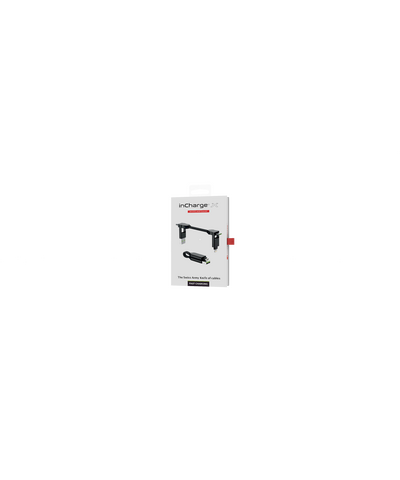 Зарядный кабель-брелок 6-в-1 Rolling Square inCharge X - 14.5 cm, up to 100W, Lava Black, изображение 11