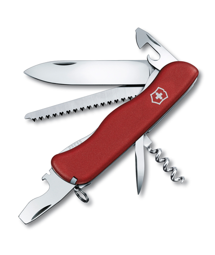 Нож перочинный VICTORINOX Forester, 111 мм, 12 функций, с фиксатором лезвия, красный