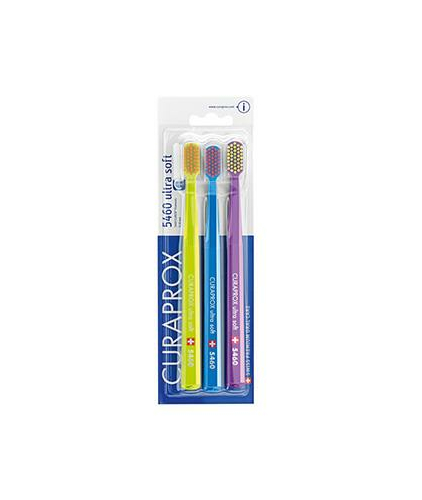 Набор зубных щеток Curaprox ultrasoft, d 0,10 мм (3 шт.)
