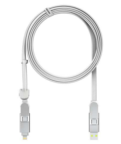 Зарядный кабель 6-в-1 Rolling Square inCharge XL - 2 m, up to 100W, Glacier White