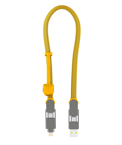 Зарядный кабель 6-в-1 Rolling Square inCharge XL - 30 cm, up to 100W, Summit Yellow