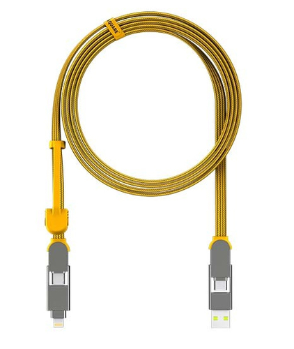 Зарядный кабель 6-в-1 Rolling Square inCharge XL - 2 m, up to 100W, Summit Yellow