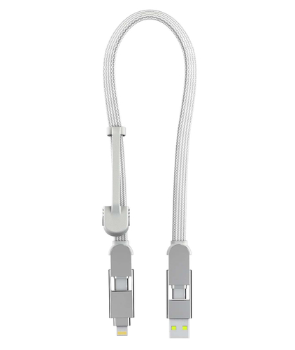 Зарядный кабель 6-в-1 Rolling Square inCharge XL - 30 cm, up to 100W, Glacier White