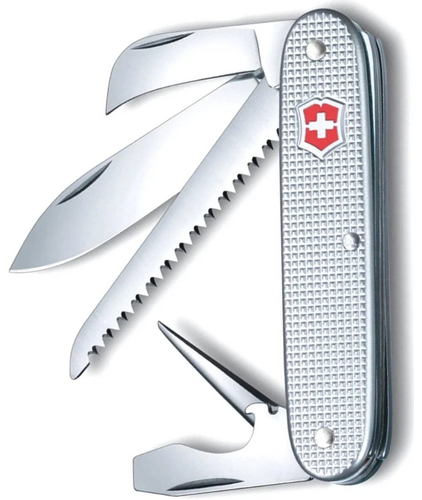 Нож перочинный VICTORINOX Pioneer, 93 мм, 7 функций,  из нерж. стали, рукоять из рифлёного алюминия