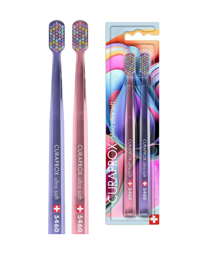 Набор зубных щеток CURAPROX 5460 Ultrasoft Duo Colorful Curls 2023