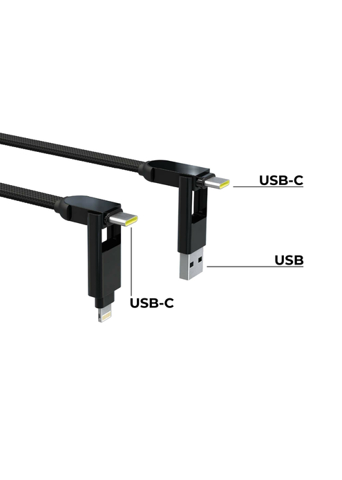Зарядный кабель 6-в-1 Rolling Square inCharge XL - 30 cm, up to 100W, Urban Black, изображение 9