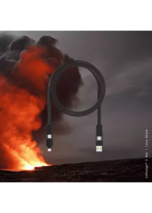 Зарядный кабель 6-в-1 Rolling Square inCharge X Max - 1.5 m, up to 100W, Lava Black, изображение 2