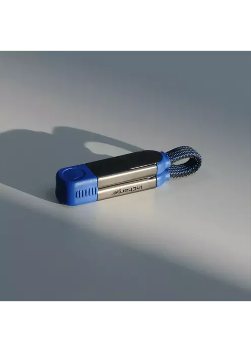 Зарядный кабель-брелок 6-в-1 Rolling Square inCharge X - 14.5 cm, up to 100W, Sapphire Blue, изображение 5
