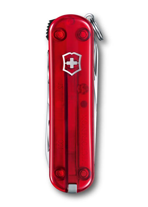 Нож-брелок VICTORINOX NailClip 580, 65 мм, 8 функций, полупрозрачный красный, изображение 2