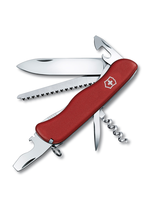 Нож перочинный VICTORINOX Forester, 111 мм, 12 функций, с фиксатором лезвия, красный