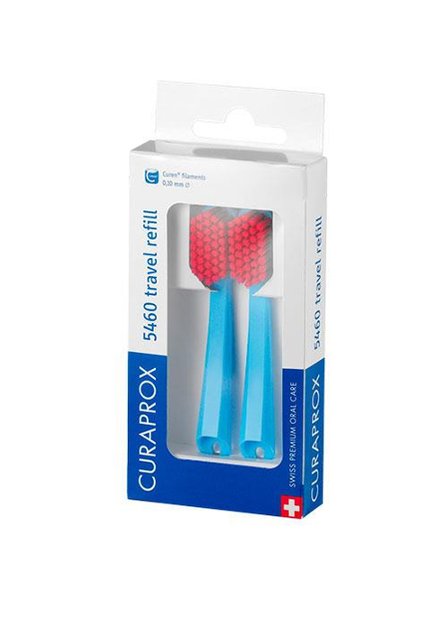Сменные зубные щетки CURAPROX СS 5460 (2 шт.) для дорожного набора BE YOU. синий