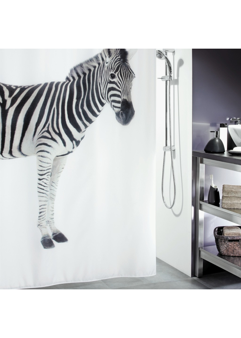 Штора Spirella для ванной Zebra белый